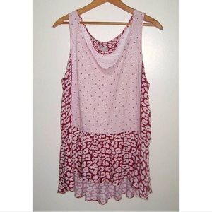 Anthropologie postmark crimson red top